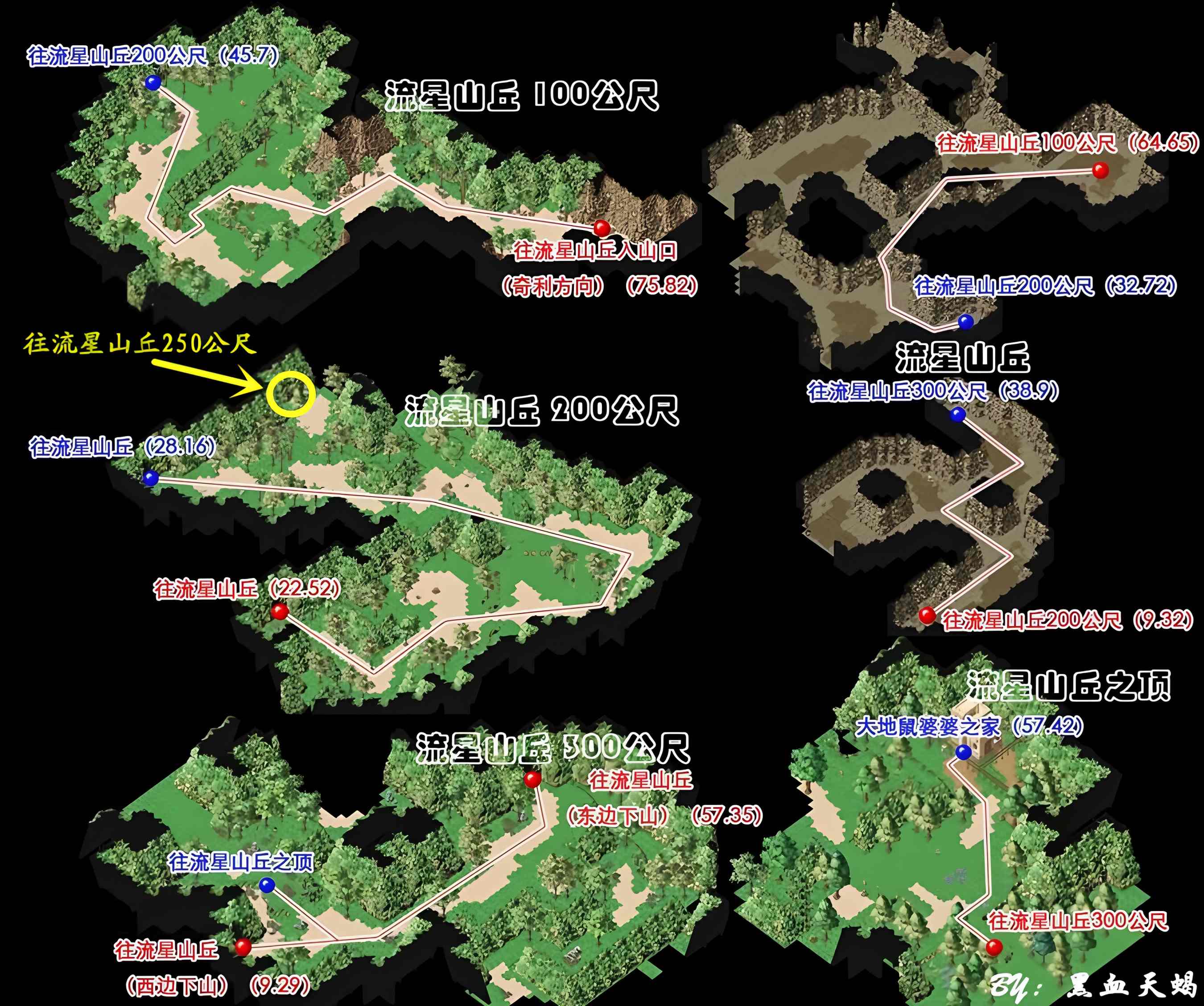 流星山丘路线